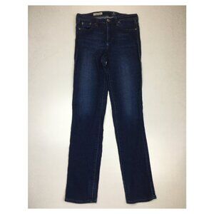 AG ADRIANO GOLDSCHMIED Med/Dark Wash The Prima Mid Rise Cigarette Leg Jeans